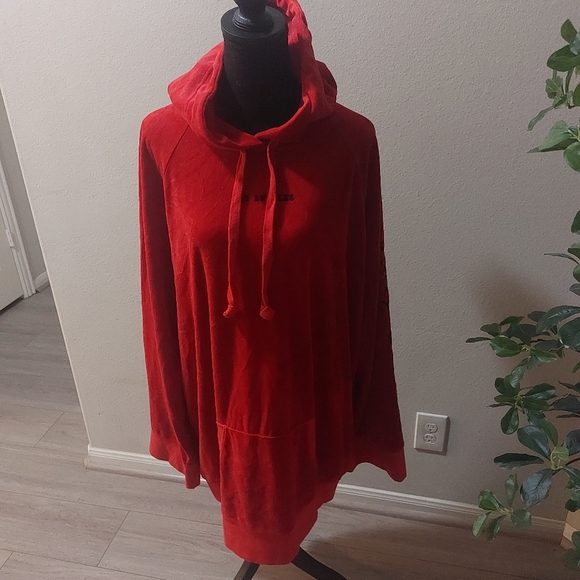 Juicy Couture Oversized Red Hoodie Sweatshirt Size Large - Picture 4 of 16